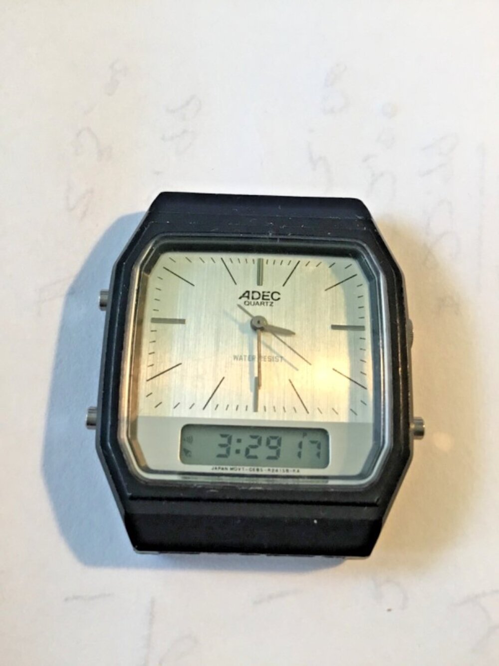 ADEC by Citizen Ana‑Digital Watch Head – Working – Buttons Respond – VINTAGE